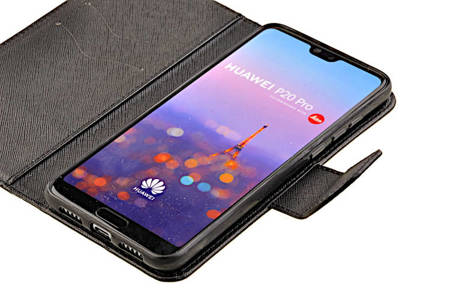 Etui portfel Fancy Case do Huawei P20 Pro czarny